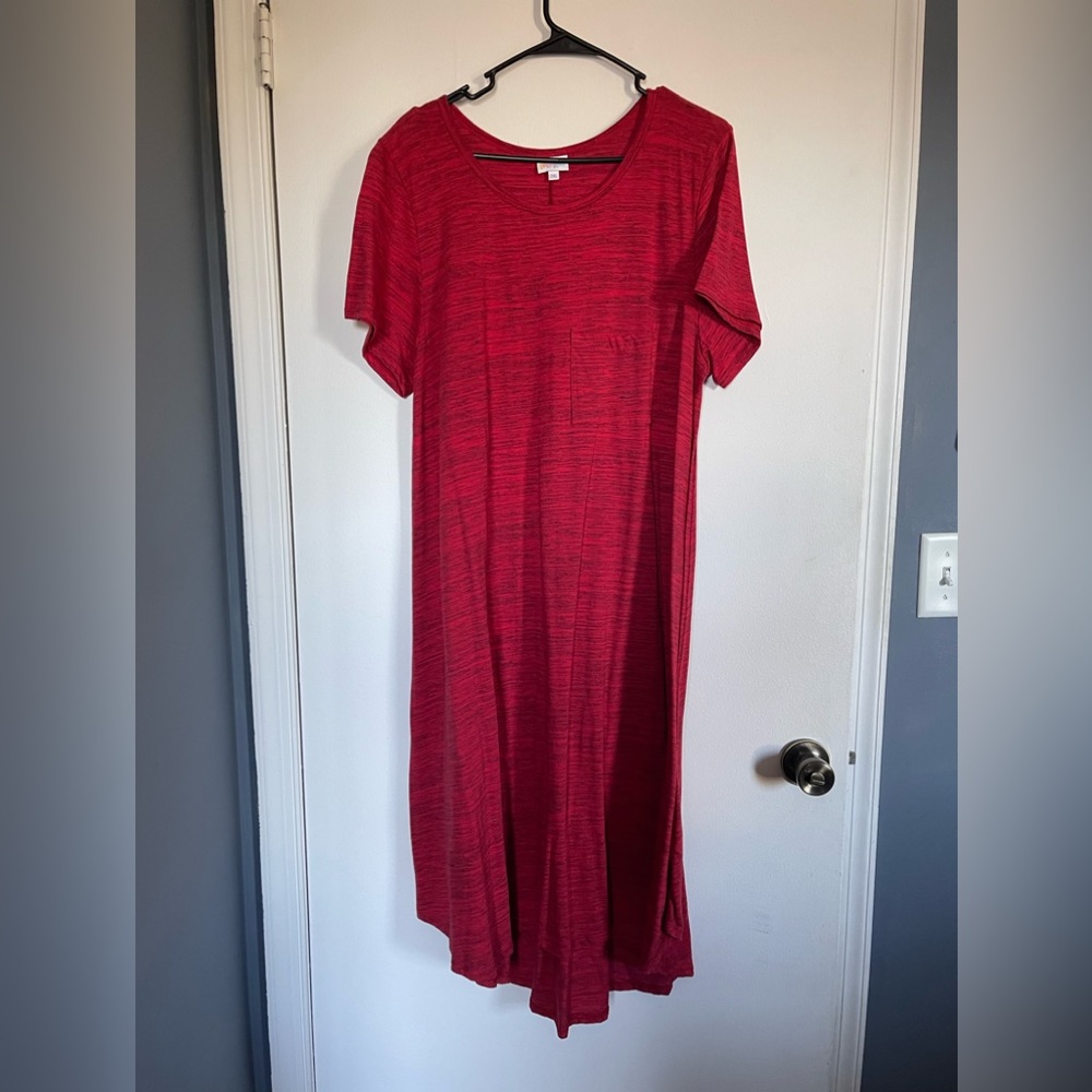 Red pocket tshirt dress like new